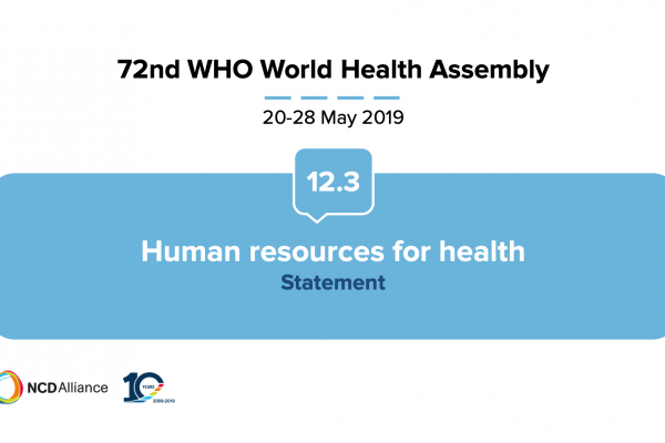 72nd WHO WHA Statement on Item 12.3 Human resources for health